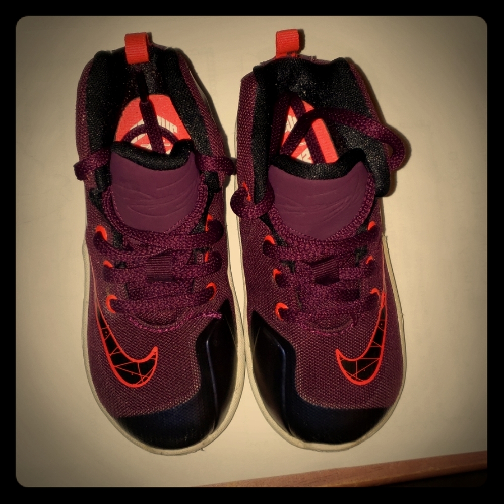 Burgundy Lebron XIII high tops